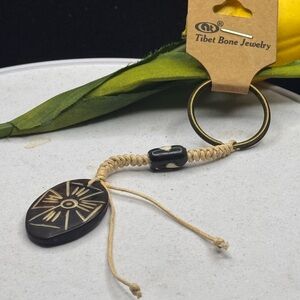 BAG CHARM Tibetan Bone Keychain 5
Inch